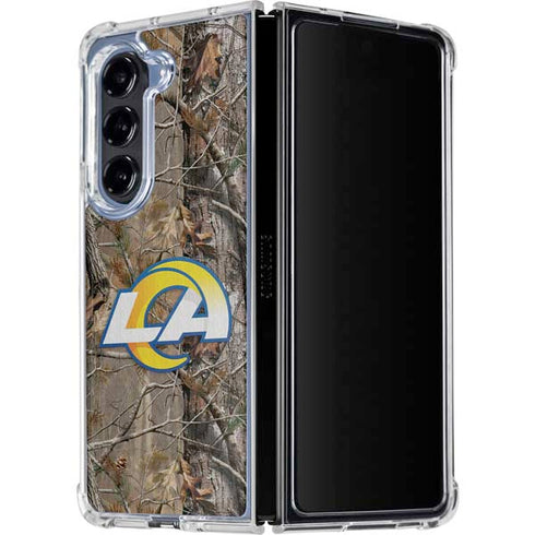 NFL Los Angeles Rams Realtree AP Camo Galaxy Z Fold5 5G Clear Case